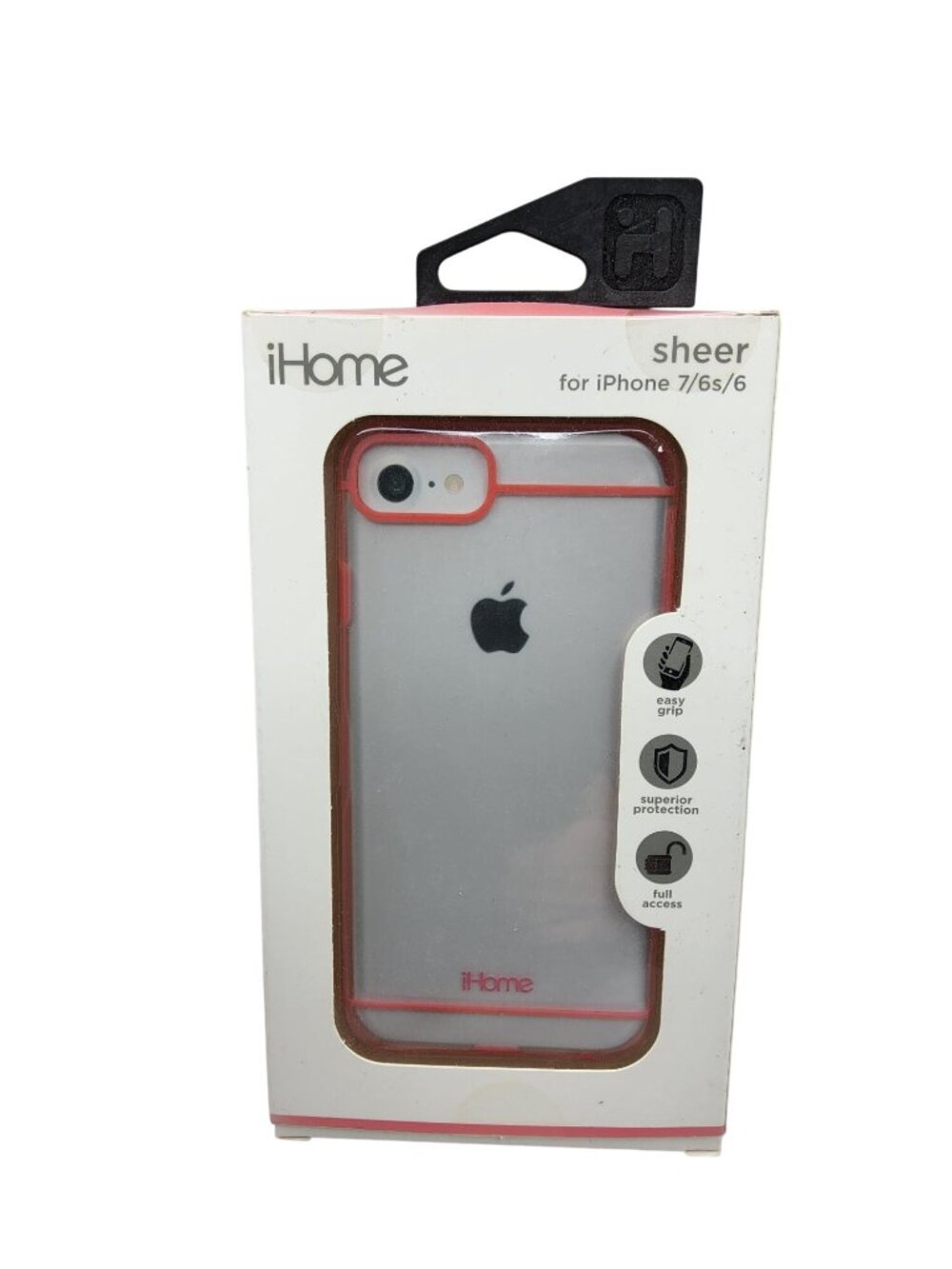 Ihome Sheer Clear Case With Red Accents For iPhone 8/7/6s/6